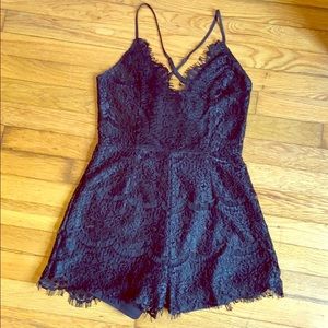 Sexy Black Lace romper